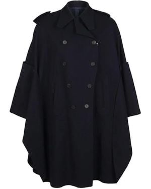 Valentino Garavani Button Double-Breasted Coat - Blue