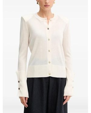 SIMONA CORSELLINI Button-Embellished Cardigan - White