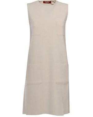 Max Mara Sleeveless Mini Dress - Natural