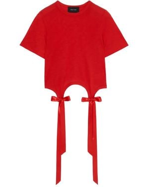 Simone Rocha Easy リボン Tシャツ - レッド