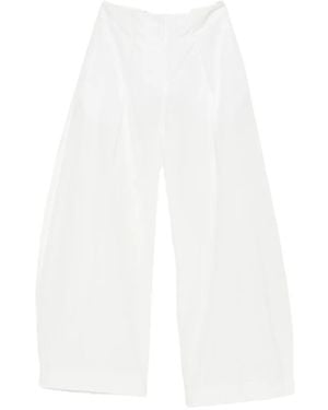 Jacquemus Ovalo Wide-Leg Pants - White
