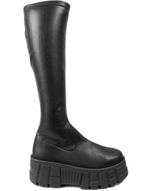 Altercore Bottes Londo Hauteur Genou À Semelle Épaisse - Noir