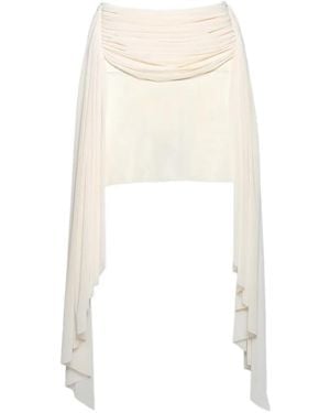 David Koma Ruched-Detail Mini Skirt - White