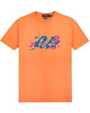 Polo Ralph Lauren Petals Cotton T-Shirt - Orange