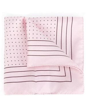 Dolce & Gabbana Polka-Dot Silk Pocket Square - Pink