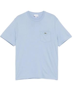 Lacoste Logo-Patched Round Neck T-Shirt - Blue