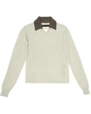 Frenckenberger Pullover Mit V-Ausschnitt - Weiß