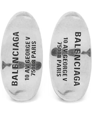 Balenciaga Everyday Stud Earrings - White