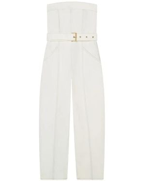 ARMANI EXCHANGE Strapless Jumpsuit Met Ceintuur - Wit