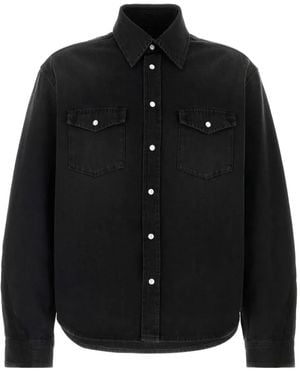 Givenchy Flap-Pocket Denim Shirt - Black