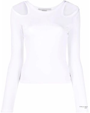 Stella McCartney Cut-Out Long-Sleeve Top - White
