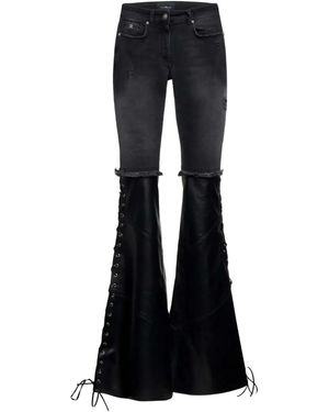 John Richmond Lace-Up Jeans - Black