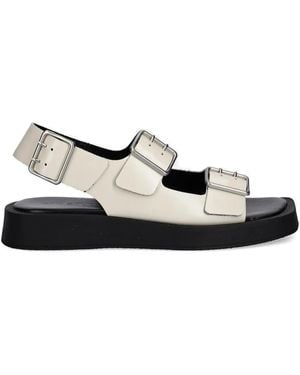 COPENHAGEN Sandali Platform Con Fibbia - Bianco