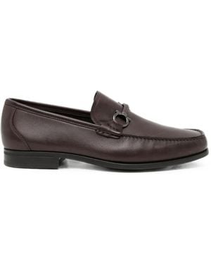 Ferragamo Grandioso Gancini Loafers - Gray