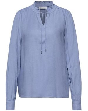 Street One Tie-Neck Blouse - Blue
