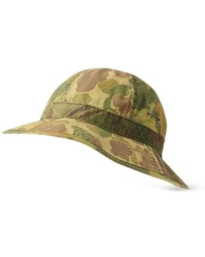 RRL Camouflage-Print Bucket Hat - Metallic