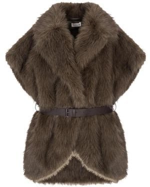 P.A.R.O.S.H. Belted Gilet - Brown