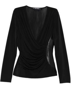 Karl Lagerfeld Drapiertes Oberteil - Schwarz