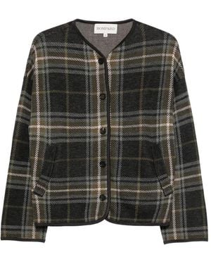 Bompard Cárdigan A Cuadros En Jacquard - Negro