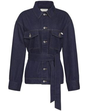 Calvin Klein Veste Cintrée À Boutonnière - Blue