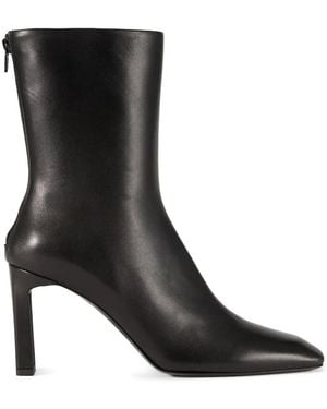 TOTEME Square-Toe Ankle Boots - Black