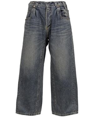DAIRIKU Wide-Leg Denim Jeans - Grey
