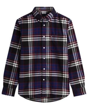 Tommy Hilfiger Plaid Button-Down Shirt - Blue