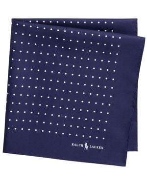 Polo Ralph Lauren Polka-Dot Silk Bandanna - Blue