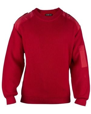 Balenciaga Gerippter Pullover Mit Logo - Rot
