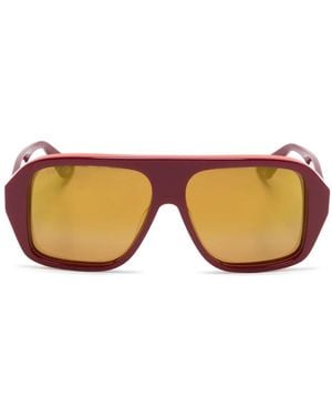 Gucci オーバーサイズ サングラス - レッド