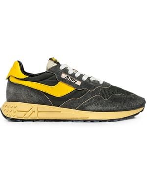 Autry Reelwind Panelled Sneakers - Yellow