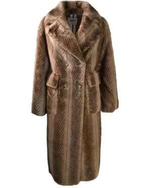 S.W.O.R.D Double-Breasted Flap-Pocket Coat - Brown