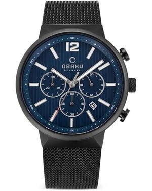 Obaku Classic Mesh-Strap 42Mm Watch - Blue