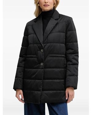 Karl Lagerfeld Quilted Lapel Jacket - Black