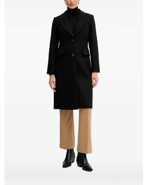Sisley Manteau Droit À Simple Boutonnage - Black