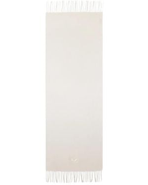 DIESEL S-Imon-D-Long Fringed Scarf - White