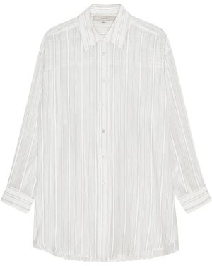 Remain Gestreiftes Button-Down-Hemd - Weiß
