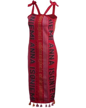 adidas X Anna Isoniemi Tie-Strap Tassel Dress - Red