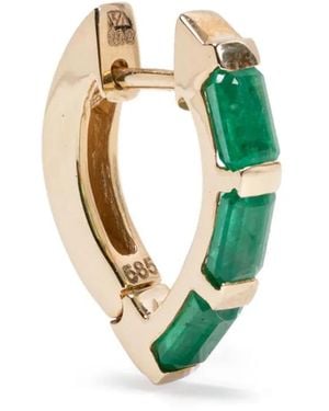 Kolor Pendiente Creo En Oro Amarillo De 14 Ct Con Esmeralda - Metálico