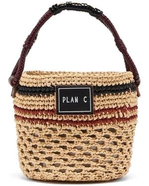 Plan C Logo-Patch Bucket Bag - Black