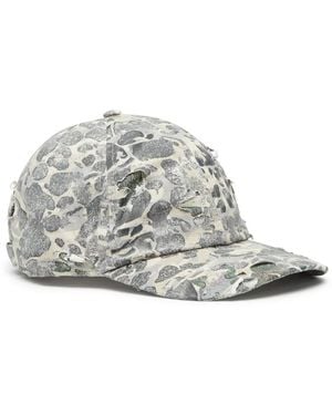 DIESEL Cappello da baseball camouflage destroyed - Multicolore