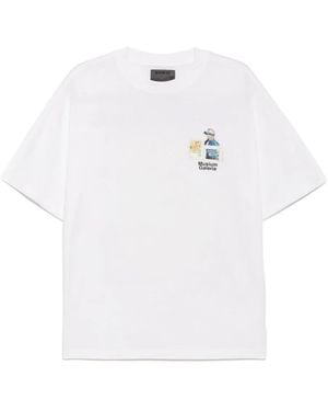 Musium Div. Stamps Motif T-Shirt - White