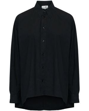 MM6 by Maison Martin Margiela Camicia Con Colletto A Punta - Nero