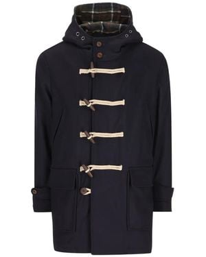 Camplin Toggle-Fastening Hooded Coat - Blue