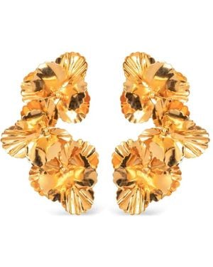 Jennifer Behr Viola Flower-Cluster Earrings - Metallic