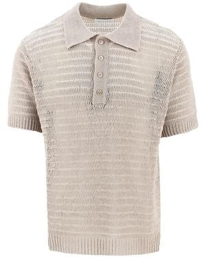 MARSĒM Polo En Maille Ajourée - White