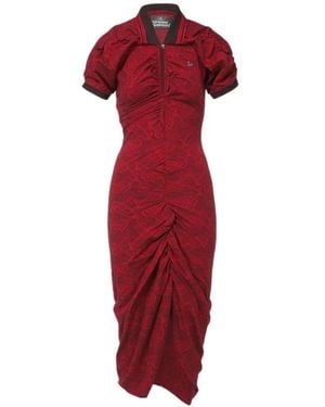 Vivienne Westwood Robe À Imprimé Graffiti Orb - Rouge
