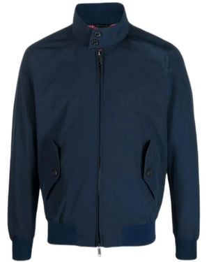 Baracuta Funnel-Neck Raglan-Sleeve Jacket - Blue