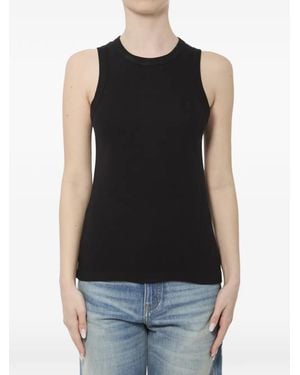 Saint Laurent Cassandre Tank Top - Black