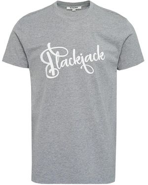 Black Jack Jewelry Logo-Lettering T-Shirt - Grey